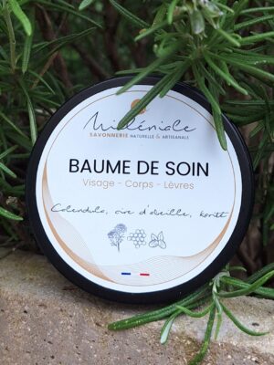 Baume de soin réparateur naturel au calendula, cire d’abeille et beurre de karité – soin nourrissant et apaisant pour peau sèche