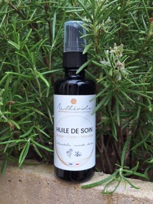 Huile de soin naturelle sans huile essentielle, à base de calendula et d'amande douce - soin doux pour corps et visage