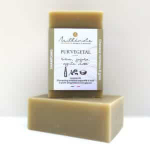 Shampoing solide Pur’Végétal pour cheveux normaux à gras, avec bière, huile de jojoba et argile verte