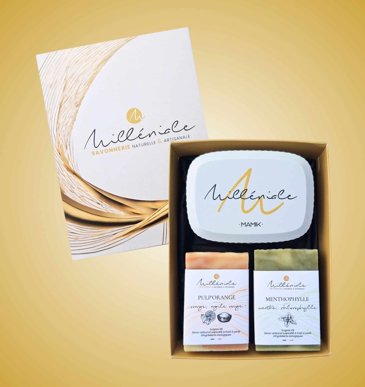 Coffret 2 savons+ boite