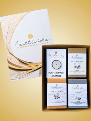 Coffret 3 savons + porte savon aimanté