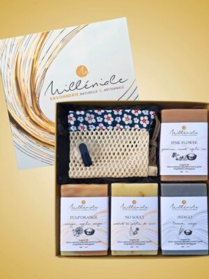 Coffret 4 savons + filet + crochet