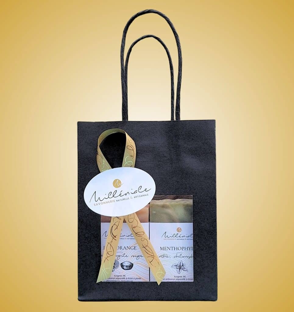 Sac cadeau 2 savons